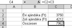 F4=$B$2*5 E2=$B$2*5 G3=$B$2*5 Abszolút hivatkozás használata akkor szükséges, ha a