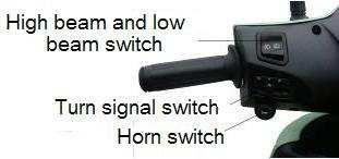 Fényváltó kapcsoló (Lower/upper eam Switch) Irányjelzés