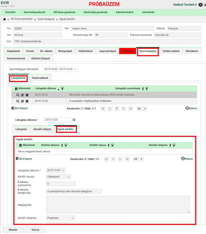 10.2.8.1.3.1 Mezők/értékek - Kérdőív típusa: kötelező kitölteni. Értéklistából tölthető. Az értéklistában azok a dinamikus űrlapok jelennek meg, ahol be van állítva, hogy Egyéb kérdőívhez használható.