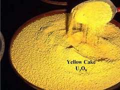 4. ábra Sárga por vagy sárga pogácsa (U 3 O 8, yellowcake) http://www.realaspen.