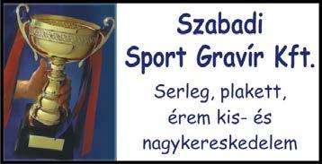 ÁRLISTA 2017 Érvényes: 2017. február 1.-től SZABADI SPORT GRAVÍR KFT. 1148 Budapest, Kerepesi út 40. Tel:06-1/422-1778 Fax:06-1/422-1779 Mobil: 06 30 9492-655 Internet: www.sportgravir.