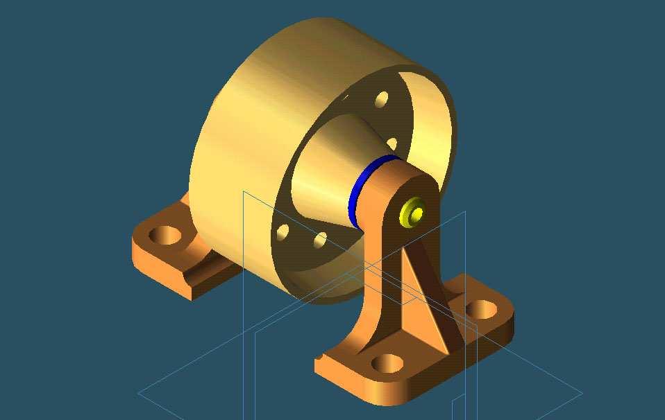 14 3. Geometriai modellezés 3.20. ábra. Példa a felületárnyalt megjelenítésre. Egyértelmőbbé tehetı a megjelenítés a felületárnyalt és a takartvonalas opció együttes alkalmazásával (3.21. ábra).