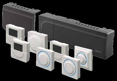 Uponor Smatrix Base termékcsalád Fő alkatrészek/normál használat Uponor Smatrix Base X- Bus vezérlőegység Vezetékes vezérlőegység a fűtéshez és hűtéshez.
