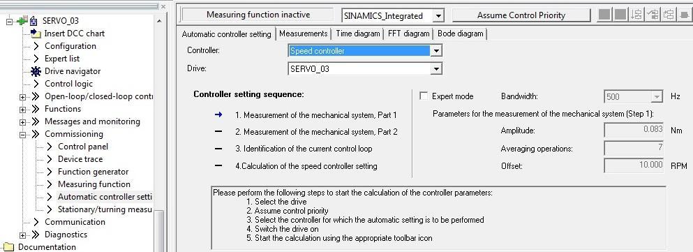 A művelet megkezdéséhez nyissuk meg az Automatic controller setting ablakot.