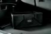 SZÁLLÍTÁS KOMFORT Audi Eredeti csomagtérkád A csomagtér formájára szabott, víz- és saválló, 20 cm magas peremű műanyag csomagtérkád fekete színben.