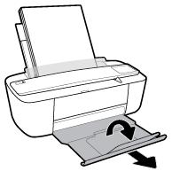 4. Húzza ki a kimeneti tálcát és a kimeneti tálca hosszabbítását, majd emelje fel a papírfogót.