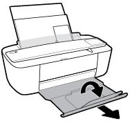 4. Húzza ki a kimeneti tálcát és a kimeneti tálca hosszabbítását, majd emelje fel a papírfogót.