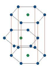 2. Szabályos térben centrált kockarács. Egy-egy fémion körül 8 másik fémion van, amelyek összekötve hexaéder (kocka) alakot ad. A fémionok ezen a 8 ionon kívül további 6 ionnal is kapcsolatban állnak.