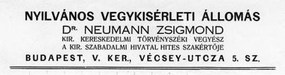 Itt egyik analízise során, a chinin tannában a chinin meghatározására a magyar gyógyszerkönyv második kiadásában előírt utasításoktól eltérő módszert alkalmazott, amely pontosabb adatokat