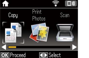 A nyomtató alapjai Útmutató az LCD képernyőhöz A menük és az üzenetek az LCD képernyőn kerülnek megjelenítésre. A u d l r gombok megnyomásával válasszon ki egy menüt vagy beállítást.