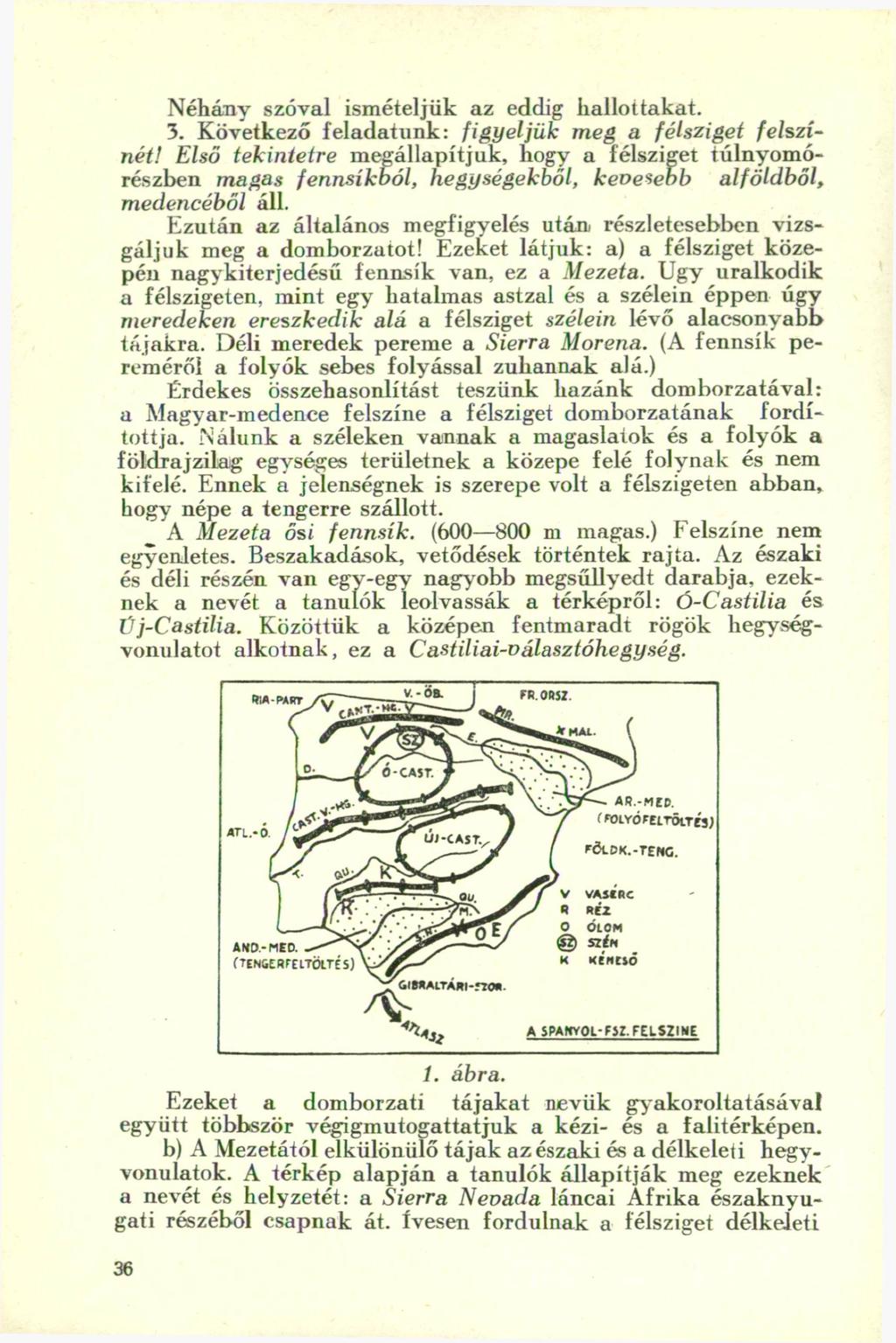Néhány szóval ismételjük az eddig hallottakat. 3. Következő feladatunk: figyeljük meg a félsziget felszínét!