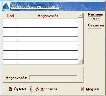 Ha valamely cég ezt a programot kettős könyvelés mellett használja, akkor nem szükséges a költség II.