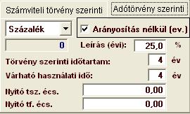 Arányosítás nélkül mező: Ezzel azt lehet megoldani, hogy egyéni
