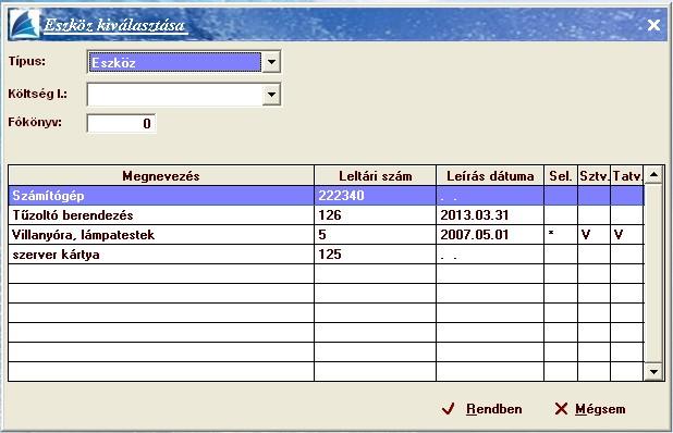 II utólag is van lehetősége kitölteni a főkönyvi számokat, ha ezeket az