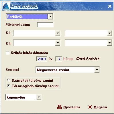Beszerzések Ezen a listán az eszközök beszerzésével kapcsolatos adatok tekinthetőek meg úgy mint a beszerzés kelte, eszköz megnevezése,