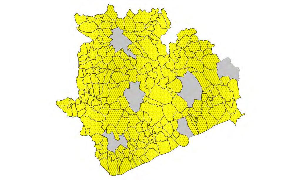 Veszprém megye Integrált Területi Programja b) Vidéki térségek Települések: a megye összes települése, kivéve a 10 000 fő