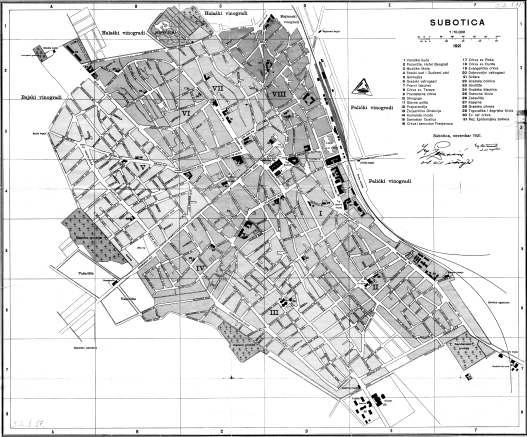ex pannonia Istraživanja, studije, članci Karta grada iz 1921.