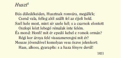 Az olvasmányanyag Jegyzetekkel ellátott irodalmi művek, műrészletek.