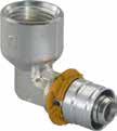 Uponor S-Press 1 1 Uponor S-Press besőmenetes könyök iom Ónoott, réötvöetbő késüt iom, aumínium préshüveye.