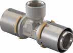 Uponor S-Press 1 Uponor S-Press küsőmenetes T-iom Ónoott, réötvöetbő késüt iom, aumínium préshüveye.