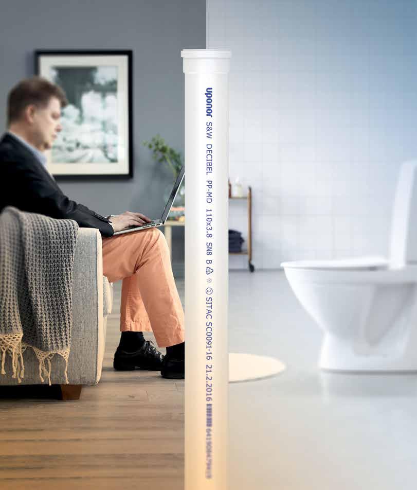 Decibe Uponor Decibe ajcsiapított csatornarenser Többrétegű feépítés a kiváó