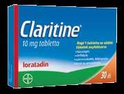 Allergia MOST CSAK CLARITINE 10 mg tabletta 30x Napi 1 tabletta a szénanátha, a házipor és