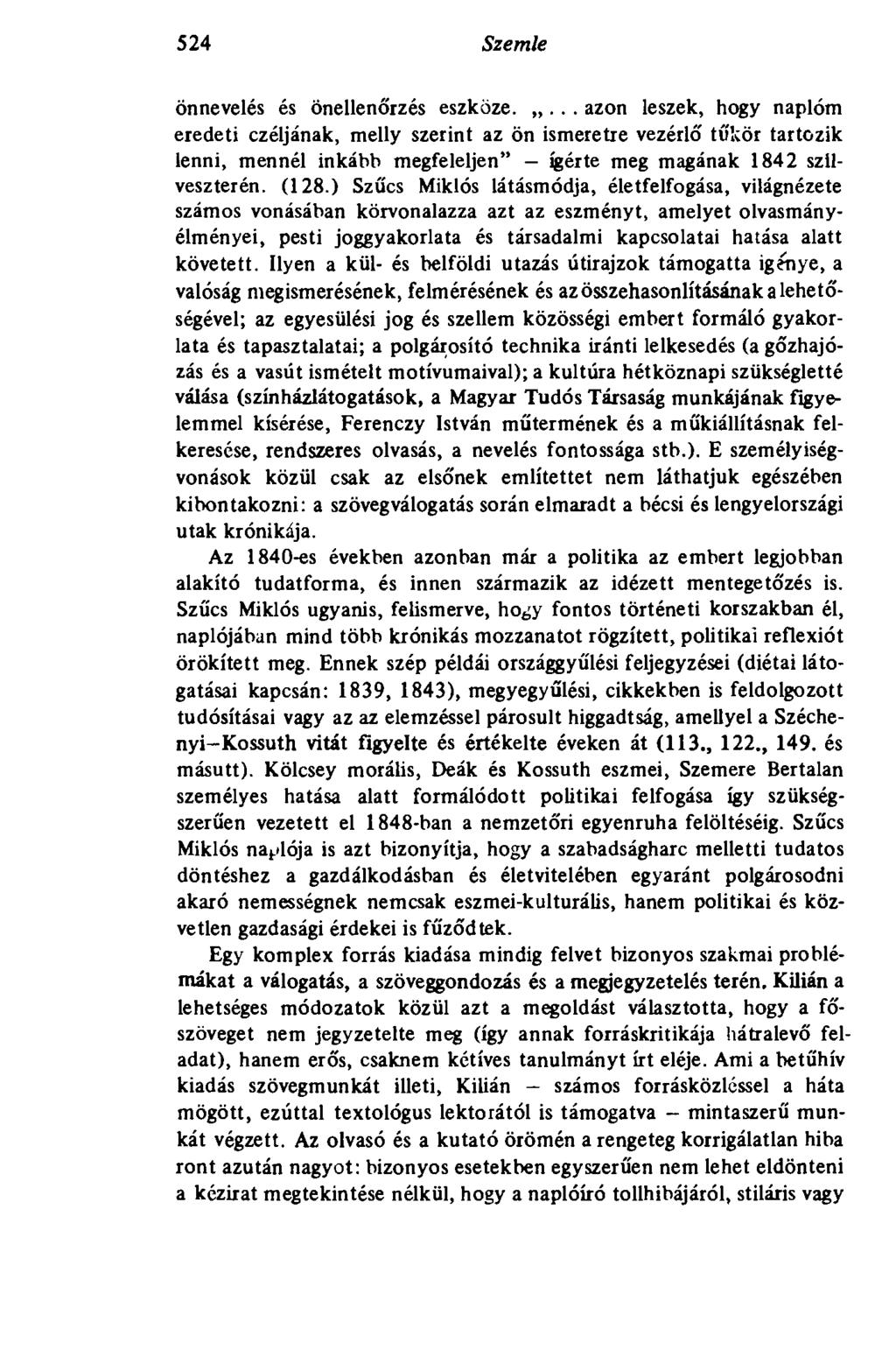 524 Szemle önnevelés és önellenőrzés eszköze.
