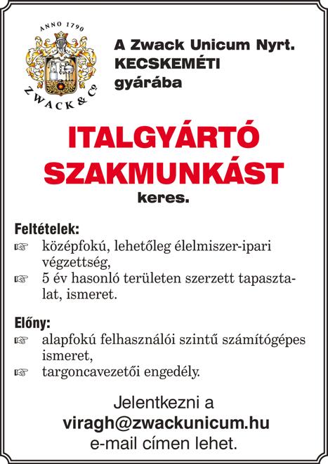 pizzaszakácsot felveszünk.