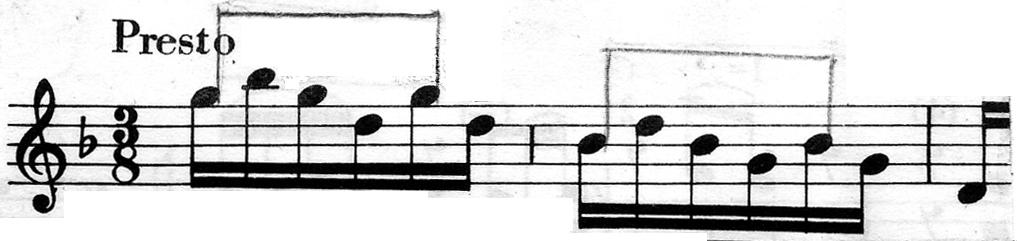 13. példa A h-moll partita Double-jait hozzávetıleg abban a tempóban játsszuk, mint a tételt, amelyhez tartoznak. (Az Allemandáét dupla tempóban.) Allemanda az 1. ü.