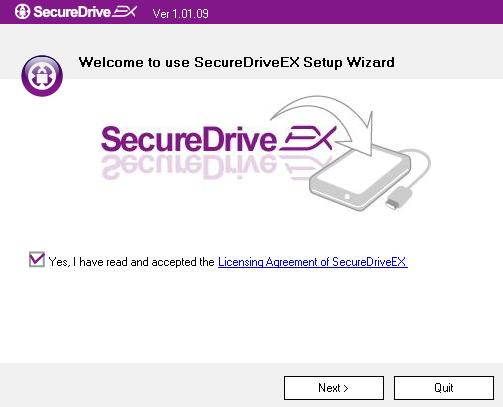 kezelését végeztetik egyszerre a SecureDrive EX programmal, esetleg nem fog megfelelően működni, vagy akár adatvesztést is okozhat. 1.