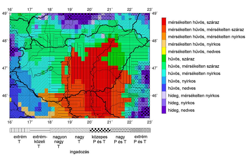 3.2 Magyarország éghajlata mezoskálán 3.2.1 Az 1901-1930-as időszak található. Az 1901-1930-as időszakra nézve klímatípusaink területi eloszlása az 6. ábrán 6.