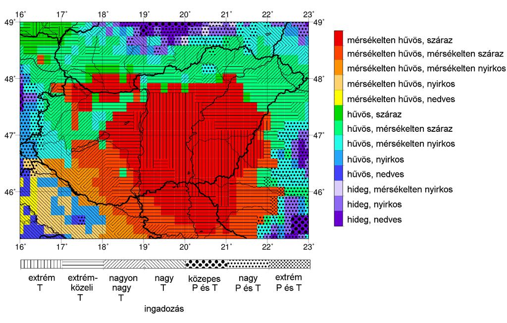 3.2.3 Az 1971-2000-es időszak Az 1971-2000-es időszakban a klímatípusok területi eloszlását a 8.