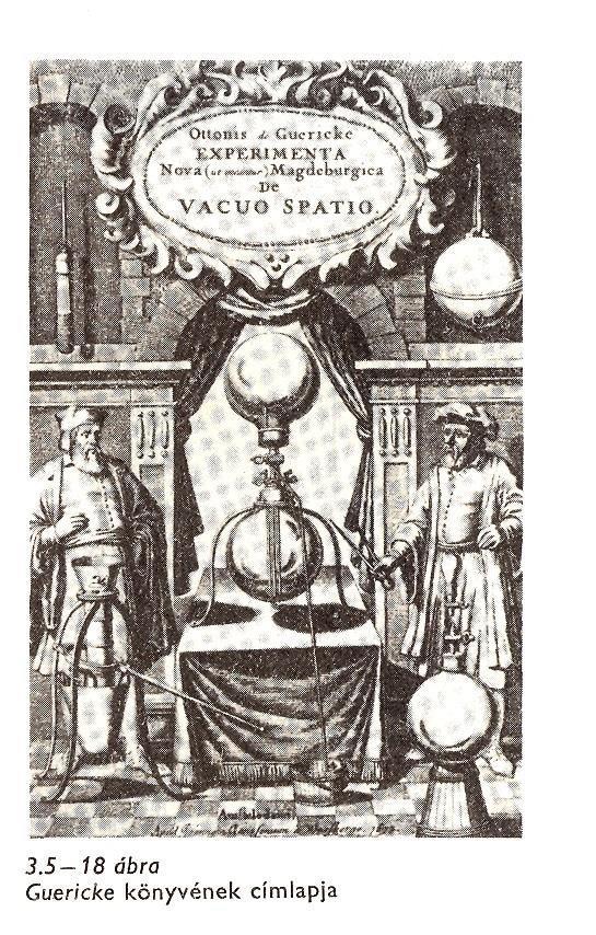 Otto von Guericke (Magdeburg, 1602 1686) 1691) Magdeburgi félgömbök, a légüres tér előállítása Magától értetődőnek tartotta, hogy ha egy térrészből eltávolítjuk az anyagot, például a vizet vagy a