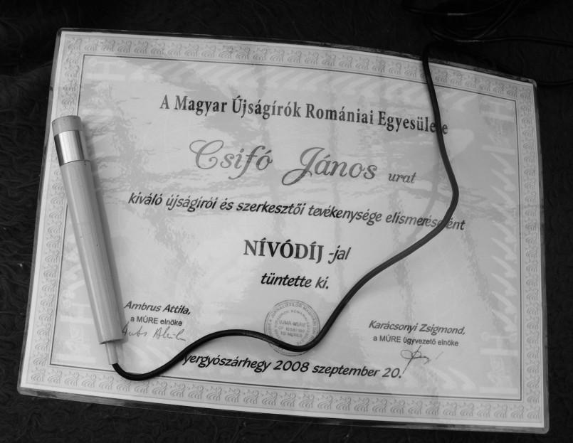 szerző A Nívódíj 2008.