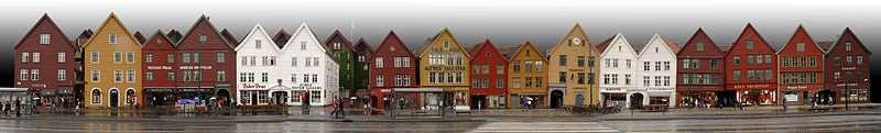 Norvégia: Bergen Bryggen (Hanza-rakpart) Itt található Norvégia legnagyobb és egyben Európa egyik legnagyobb