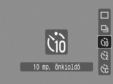 A leggyakrabban használt felvételi funkciók 73 Az önkioldó használata Lásd: Az egyes felvételi módokban elérhető funkciók (228. oldal). A késleltetési időt és a felvételek számát előre beállíthatja.