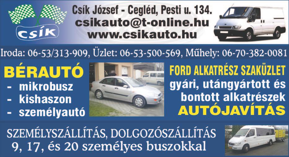 érdeklődőket Cegléden az Újvároson.
