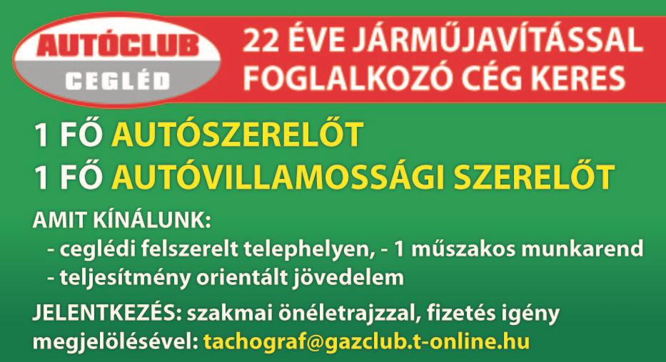 Jelentkezni személyesen a Külső Pesti úton a Galco Kft-nél vagy önéletrajzokat az info@galco.hu címre. NYÍLÁSZÁRÓ beépítésben gyakorlott munkatársat keresünk Cegléd és környékére.