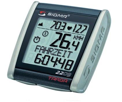 és visszaszámláló, összes menetidő, LCD háttérvilágítás, két kerékpáron használható, 7 nyelvű menü 53000051 1609 STS Vezeték nélküli 53000050 1609 STS Vezeték nélküli +