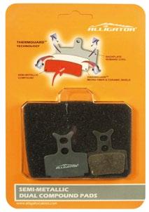 Kompatibilis: Hayes Mechanical MX2, MX3, MX4, Sole Hydraulic 48540023 Organic 48540123 Fémezett p Tárcsafékbetét Alligator -032