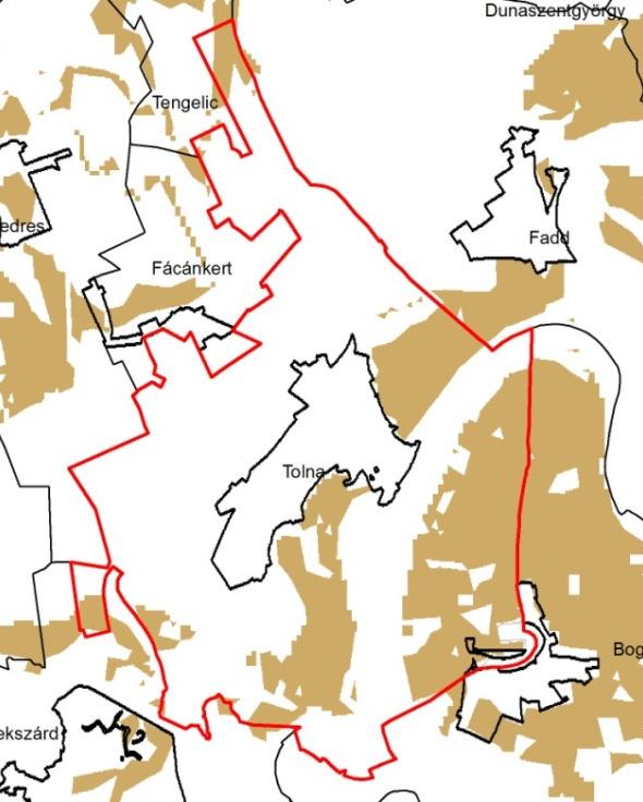 91 kataszteri térképeken II. osztályú területként szerepelnek. Kizárólag üdülési célokat szolgáló területek napjainkig nem alakultak ki Tolna közigazgatási területén.
