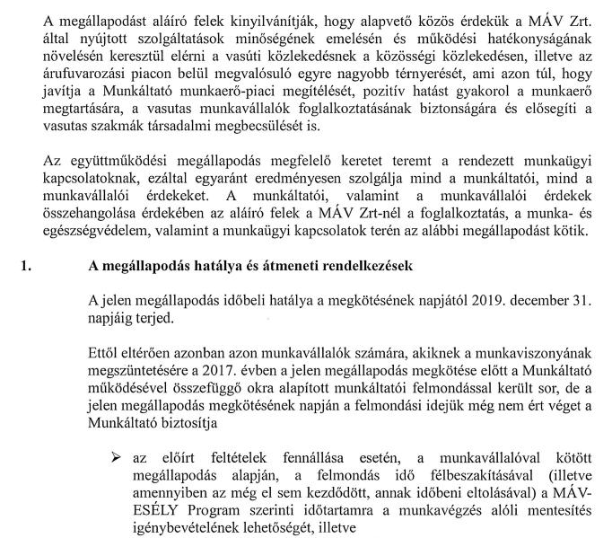 XIX. évfolyam 4. szám ÉRDEKVÉDELMI HÍR A MÁV Csoport és a szakszervezetek által megkötött hároméves bérmegállapodásának 2017. március 13.-i aláírása után a MÁV Zrt. március 23.