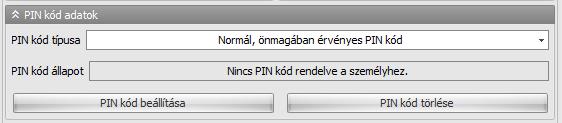 b. A PIN kód törlése gombra kattintva törölhető a már meglévő PIN kód. A PIN kód nem állhat azonos számokból vagy növekvő/csökkenő számsorból!
