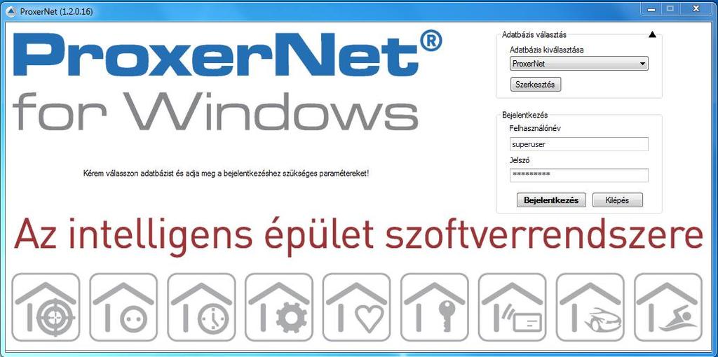 A program indítása A program a ProxerNet.exe fájllal indítható vagy az asztalon elhelyezett parancsikonnal.