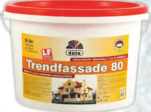 A TRENDFASSADE 80 MŰGYANTA ALAPÚ, KÜLTÉRI DISZPERZIÓS HOMLOKZATFESTÉK ALKALMAZHATÓ HOMLOKZATI DÍSZEK BEVONATAKÉNT IS.