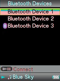 83 Zeneszámok hallgatása Bluetooth-kommunikáción keresztül Bluetooth-kapcsolat létrehozása a Home menüből Bluetooth BACK/HOME gomb 5-funkciós gomb Állítsa be a Bluetooth-eszközt a