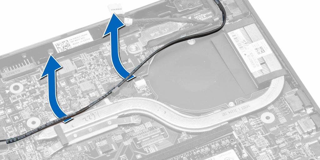 A rendszerventilátor beszerelése 1. A rendszerventilátor beszereléséhez végezze el az alábbi lépéseket: a. Helyezze a rendszerventilátort a számítógépben lévő foglalatába. b. Csatlakoztassa a rendszerventillátor kábelt és tápkábelt az alaplaphoz.