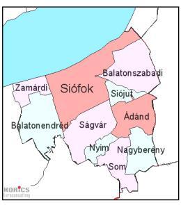 A Siófoki kistérség településhálózatát 10 település alkotja. A kistérség központja középváros, a kistérség többi településének népességszáma messze elmarad Siófokétól.