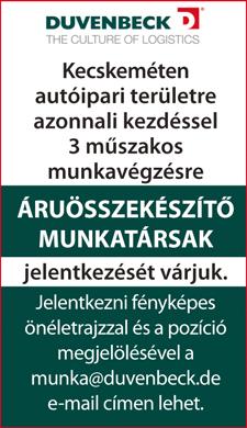 0630/636-9238 HA 18-24 év közötti vagy és kedvet érzel a festési, vagy ipari tisztító munkához, akkor jelentkezz hozzánk. Képzést biztosítunk. Kezdő fizetés bruttó 165.000Ft/ hó.
