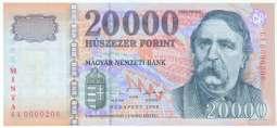 2000 Forint CB 7130826 C:UNCAdamo F56BM2,F56B1 1998. Ft MINTA AA 0000294 alacsony sorszámmal + 1998.